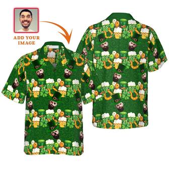 Funny Custom Face Saint Patrick's Day Hawaiian Shirt, Custom Photo Hawaiian Shirt - Personalized Summer Gifts For Men, Women | Seseable CA