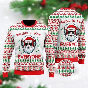 Funny Santa Music Is For Everyone Ugly Christmas Sweater For Men & Women | Favorety AU