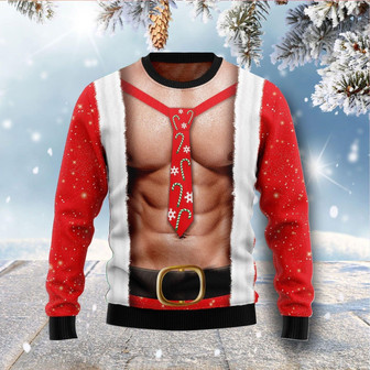 Funny Six Pack Muscle Ugly Sweater For Men And Women - Thegiftio UK