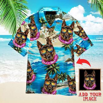 German Shepherd Hawaiian Shirt Custom Photo, Dog Personalized Hawaiian Shirt - Perfect Gift For Dog Lovers, Family, Friends | Seseable CA