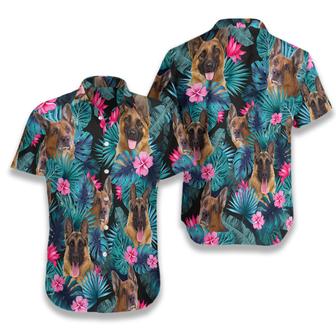 German Shepherd Hawaiian Shirt, Tropical Colorful Summer Aloha Shirt For Men Women, Perfect Gift For Friend, Family, Dog Lovers, Dog Mom Dad - Seseable