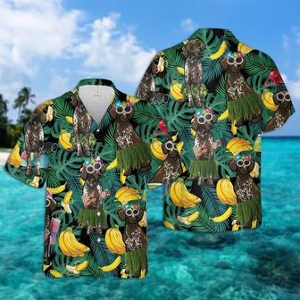German Shorthaired Pointer Hawaiian Shirt, Tropical Summer Leaves Hawaiian Shirt For Men - Perfect Gift For German Shorthaired Pointer Lovers, Husband, Boyfriend, Friend, Family - Seseable