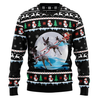 German Shorthaired Pointer Santa On Highway Ugly Sweater - Thegiftio UK