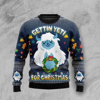 Gettin' Yeti for Christmas Funny Ugly Sweater - Thegiftio UK