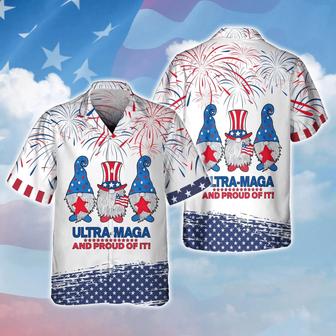 Gnomes Aloha Hawaiian Shirts For Summer, Proud Of American Independence Day Hawaiian Shirt For Men Women, Patriotic Gift For Him Her 4th Of July - Seseable