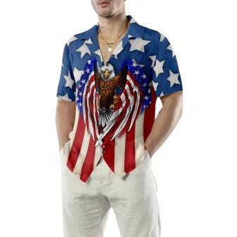 God Hawaiian Shirt - God Shed His Grace on Thee Hawaiian Shirt, Eagle US Flag Hawaiian Shirt - Perfect Gift For Lover, Friend, Family - Seseable