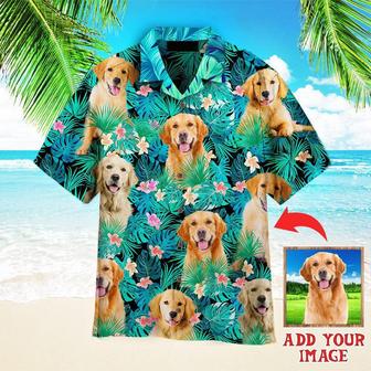 Golden Retriever Hawaiian Shirt Custom Photo, Dog Tropical Personalized Hawaiian Shirts - Perfect Gift For Dog Lovers, Family, Friends - Seseable