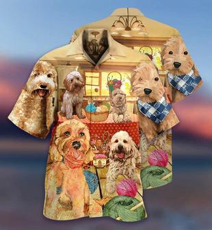 Goldendoodle Aloha Hawaii Shirt - Lovely Dog Crochet Hawaiian Shirt For Summer - Perfect Gift For Dog Lovers, Friend, Family - Seseable