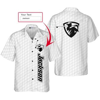 Golf Aloha Hawaiian Shirt Custom, Golf Texture With Logo Personalized Hawaiian Shirt - Perfect Gift For Men, Women, Golf Lover | Favorety