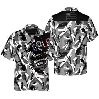 Golf Hawaiian Shirt, Camouflage Golf Hawaiian Shirt, Golf Skull US Flag Aloha Shirt - Perfect Gift For Men, Women, Golf Lover, Friend, Family - Seseable