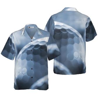 Golf Hawaiian Shirt, Detail Of White Golf Ball Close Up Aloha Hawaiian Shirt For Summer- Perfect Gift For Men, Women, Golf Lover, Friend, Family - Seseable