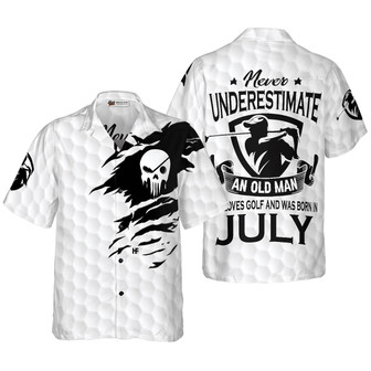 Golf Hawaiian Shirt, Never Underestimate A Golfer Born In July Aloha Hawaiian Shirt For Summer, Colorful Aloha Shirt For Men Women, Friend, Team | Seseable UK