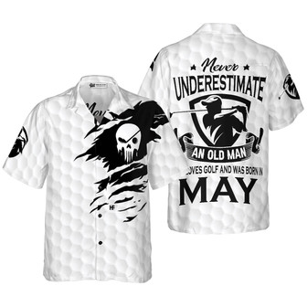 Golf Hawaiian Shirt, Never Underestimate A Golfer Born In May Aloha Hawaiian Shirt For Summer, Colorful Aloha Shirt For Men Women, Friend, Team | Seseable UK
