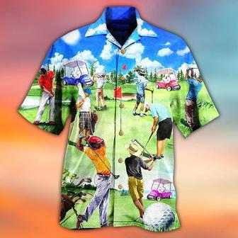 Golf Hawaiian Shirts - Golf Eat Sleep Golf Repeat Hawaiian Shirts - Perfect Gift For Men, Golfers, Golf Lovers - Seseable