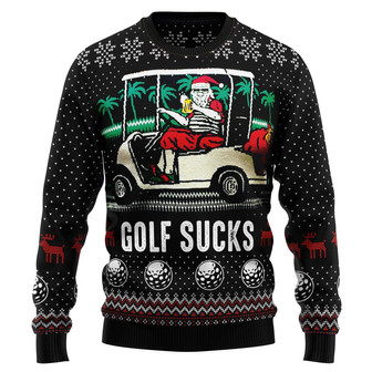 Golf Sucks Ugly Christmas Sweater For Men And Women - Thegiftio UK
