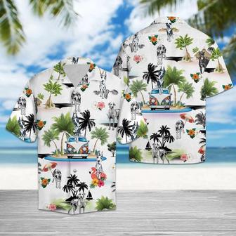 Great Dane Hawaiian Shirt, Dog Hippie Palm Vacation Aloha Shirt For Men Women - Perfect Gift For Dog Lovers, Husband, Boyfriend, Friend, Wife - Seseable