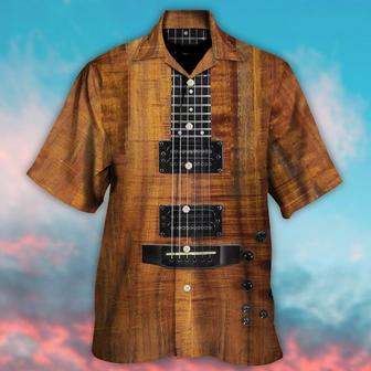 Guitar Acoustic Aloha Hawaiian Shirt For Summer, Electric Guitar Hawaiian Shirts Outfit For Men Women, Music Guitar Lovers - Seseable