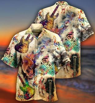 Guitar Aloha Hawaiian Shirt For Summer, Its Like Guitar But Way Cooler Bass Guitar Hawaiian Shirts Matching Outfit For Men Women, Music Guitar Lover - Seseable
