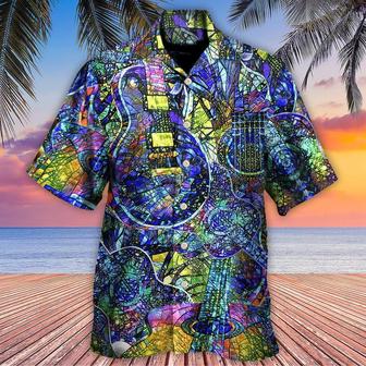 Guitar Love Life Aloha Hawaiian Shirt For Summer, Colorful Guitar Hawaiian Shirts Matching Outfit For Men Women, Music Guitar Lovers - Seseable