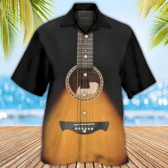 Guitar Wood Aloha Hawaiian Shirt For Summer, Guitar Hawaiian Shirts Outfit For Men Women, Music Guitar Lovers - Seseable