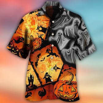 Halloween Ghost Hawaiian Shirt, Halloween Hawaiian Shirt, Pumpkin Scary Hawaiian Shirt For Men & Women - Halloween Gift For Members Family, Friends - Seseable