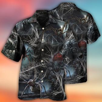 Halloween Hawaiian Shirt, Halloween Spider Dark Scary For Men & Women - Halloween Gift For Members Family, Friends - Seseable