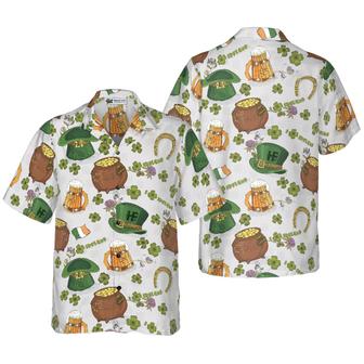 Happy Saint Patrick's Day Ireland Proud Pattern Hawaiian Shirt, Colorful Summer Aloha Shirts For Men Women, Perfect Gift For Husband, Wife, Friend - Seseable