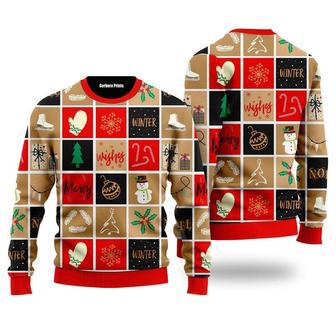 Happy Winter Merry Christmas Pattern Ugly Sweater For Men & Women | Favorety