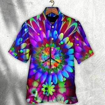 Hippie Aloha Hawaiian Shirt - Hippie Love Is In The Air Flowers In My Hair Hawaiian Shirt For Summer - Perfect Gift For Friend, Family - Seseable