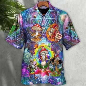 Hippie Aloha Hawaiian Shirt - Hippie Magic Mystic Color Man Hawaiian Shirt For Summer - Perfect Gift For Friend, Family - Seseable