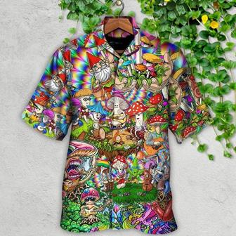 Hippie Aloha Hawaiian Shirt - Hippie Mushroom Music Band Of Life Hawaiian Shirt For Summer - Perfect Gift For Friend, Family - Seseable