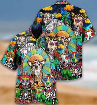 Hippie Chihuahua Aloha Hawaii Shirt - All You Need Is Love And A Chihuahua Hawaiian Shirt For Summer - Perfect Gift For Dog Lovers, Friend, Family - Seseable