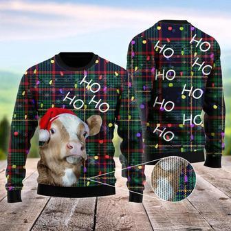 Ho Ho Ho Cow Christmas Tree Ugly Sweater For Men & Women | Favorety CA