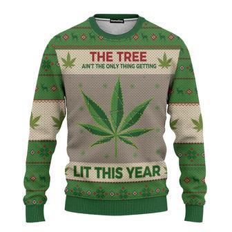 Hobby New Lit This Year Weed Ugly Christmas Sweater | Favorety AU