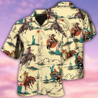 Horse Hawaiian Shirt For Summer - Horse Style Lover Lovely Hawaiian Shirt, Cowboys Hawaiian Shirt - Perfect Gift For Men, Horse Racing Lovers - Seseable
