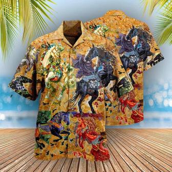 Horse Hawaiian Shirt For Summer - Horse The World Is A Better Place With Horses Hawaiian Shirt - Perfect Gift For Men, Horse Racing Lovers - Seseable