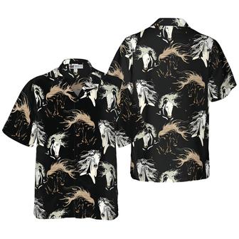 Horse Hawaiian Shirt, Galloping Horse Aloha Shirt For Men - Perfect Gift For Horse Lovers, Husband, Boyfriend, Friend, Family - Seseable