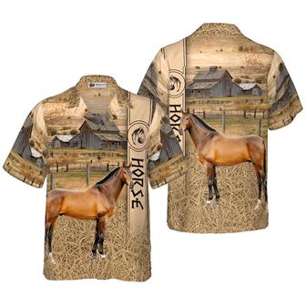 Horse Hawaiian Shirt, Peace Farm, Grass Field, Horse Aloha Shirt For Men - Perfect Gift For Horse Lover, Husband, Boyfriend, Friend, Family - Seseable