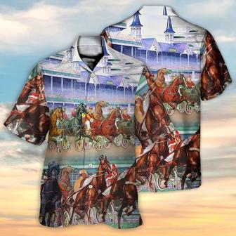 Horse Hawaiian Shirts For Summer - Harness Racing Horse Hawaiian Shirt - Perfect Gift For Men, Horse Lovers, Horse Racing Lover - Seseable