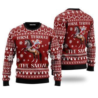 Horse Through The Snow Ugly Christmas Sweater For Men & Women | Favorety CA