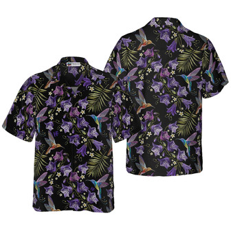 Hummingbird Hawaiian Shirt, Hummingbird Purple Tropical Hawaiian Shirt, Colorful Summer Aloha Shirt, Gift For Husband, Wife, Boyfriend, Friend | Seseable UK