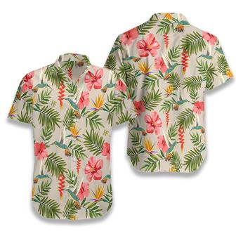 Hummingbird Hawaiian Shirt, Hummingbird Tropical Hibiscus Hawaiian Shirt, Gift For Husband, Wife, Boyfriend, Friend - Seseable