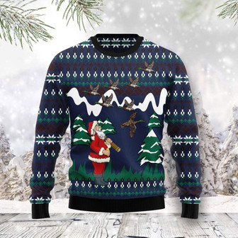 Hunting Duck Funny Ugly Sweater - Thegiftio UK