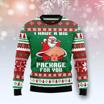 I Have A Big Package For You Ugly Sweater - Thegiftio UK