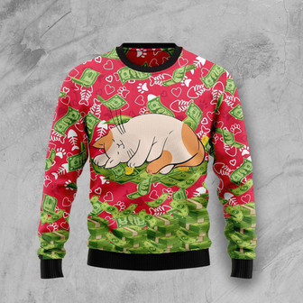 I Work Hard So That My Cat Can Have A Better Life Funny Ugly Sweater - Thegiftio UK