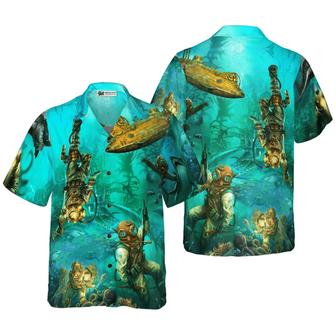 Into The Sea Scuba Diving Hawaiian Shirt, Colorful Summer Aloha Shirt For Men Women, Gift For Husband, Wife, Friend, Family, Diving Lovers - Seseable