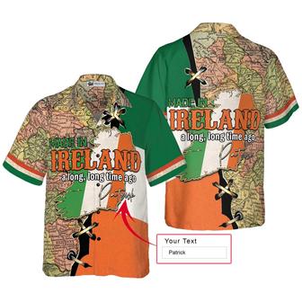 Ireland Map Hawaiian Shirt Custom Name, Made In Ireland A Long Time Ago Hawaiian Shirt, Personalized Colorful Summer Aloha Shirt, Gift For Husband, Wife - Seseable