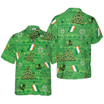 Irish People Proud Saint Patrick's Day Hawaiian Shirt, Colorful Summer Aloha Shirts For Men Women, Perfect Gift For Husband, Wife, Friend, Family - Seseable