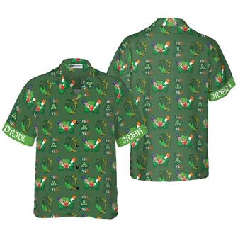 Irish Pride Hawaiian Shirt, US Flag Hawaiian Shirt - Perfect Gift For Lover, Friend, Family - Seseable