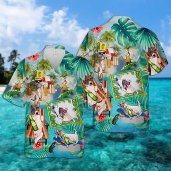 Jack Russell Terrier Hawaiian Shirt, Dog Surfing Tropical Summer Aloha Shirt For Men - Perfect Gift For Jack Russell Terrier Lovers, Friend, Family - Seseable